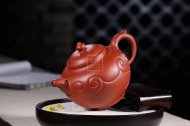 《如意祥龍》宜興純高級(jí)工藝美術(shù)師全手工紅皮龍紫砂壺宮燈茶具