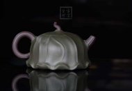 《荷葉》宜興名家紫砂壺工藝美術師手工民國綠，紫泥功夫茶具茶壺家用