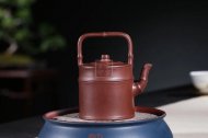 《新竹提梁》紫砂茶具茶壺工藝美術師純手工新竹提梁底槽青