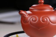 《如意祥龍》宜興純高級(jí)工藝美術(shù)師全手工紅皮龍紫砂壺宮燈茶具