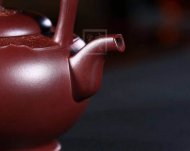 《梵華提梁》純手工高級工藝美術師宜興紫砂創(chuàng)新提梁壺紫泥泡茶壺套壺