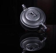 《雙線竹鼓》宜興紫砂壺工藝美術師手工茶壺茶具石黃泥雙線竹鼓